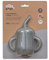 Interbaby - Vaso Aprendizaje Bebe Antigoteo | Vaso Antiderrame Bebe Silicona, Dos Asas, +6 Meses | Vaso con Pajita Niños, Cómodo, Evolutivo, Sin BPA | Gris Petroleo