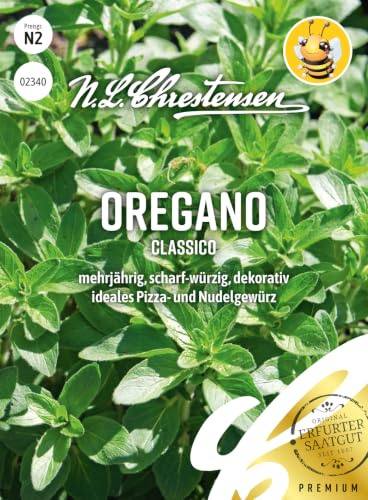 Chrestensen Oregano Classico Samen | Gewürzkraut, mehrjährig, scharf-würzig, Pizza und Nudelgewürz
