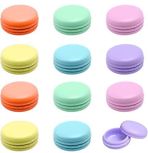 Keboyoe 12 Stück Macarons Box Mini Bunte Macaron Aufbewahrungsbox Kleine Schmuck Macaron Storage Candy Farbe Macaron Mini Storage Geeignet Zur Pillendose,Schmuck,Ohrring,Ring,Halsketten (6 Farben)