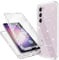Mosoris Handyhülle für Samsung Galaxy S23 Hülle Glitzer mit Eingebautem Displayschutz 360 Grad Stoßfest Schutzhülle Soft Silikon Bumper Transparent Slim Flexible TPU Case Cover