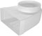 Steinberg14 Weiß Ø 150mm - 220x90mm Umlenkstück 90° Kanal Eckig auf Rund, Rohr/Kanalverbinder