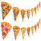 Pizza-Party-Banner, Pizza-Geburtstagsparty-Dekorationen, 2 Stück, Pizza-Girlande, ausgeschnittenes Banner für Pizza-Zeit-Thema, Babyparty-Zubehör