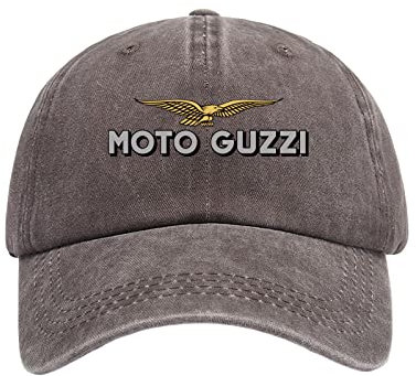 RIPPED Herren Kappe with Moto Gu.zzi Logo, Klassische Baseball Mützen, Einfarbig Basecaps für Herren Damen-Brown||56-60cm