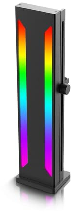 Elprico GPU-Stützhalterung, ARGB Verstellbarer Verschiebbarer Grafikkartenhalter aus Aluminiumlegierung, Gummipolster, Magnetische Basis, GPU-Durchhanghalterung für Grafikkarte (Schwarz)
