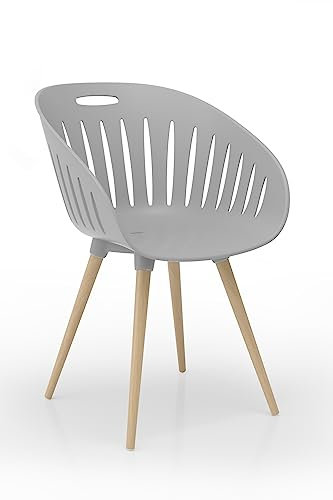 Topstar T2023 OUTDOOR (2er-Set) Buche - Eiche gebeizt / Schale hellgrau