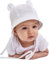 Loalirando Cappello da Sole Neonate 0-24 Mesi Cappello in Cotone 100% Morbido Anti-UV per Neonate Regalo Estate Cappello da Spiaggia (A-Bianco, 3-12 Months)