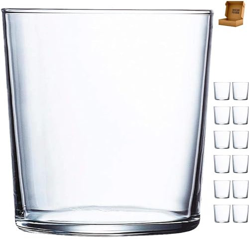 Genérico Lot de 12 verres à cidre/cubata 37 cl Cok Pasabache - Envoi 24h - Élégants verres pour eau, boissons ou bières, légers et résistants (37 cl, transparent)