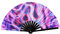 Wmool 33cm Large Folding Hand Rave Fan - Chinese/Japanese Foldable Music Reflective Dance Festival Colorful Gradient Fan G Y5F7