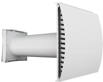 Kit de rejilla de ventilación pasiva de entrada de pared con filtro de 100 mm (4 pulgadas) conducto para aire fresco pasivo, anticorrientes de aire y no inflamable, pared externa deflector de sonido