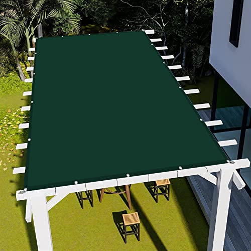 Markise, rechteckig, 1,4 x 1,8 m, Windschutz, rechteckig, für Terrasse, Camping, Markisen, Vordach, 98% UV-Schutz, Leinen inklusive Befestigungsseilen, dunkelgrün