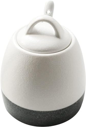 Sucrier en céramique, sucrier Japonais avec Couvercle, sucrier en céramique, Accessoires de café Zephyr, verseur à Sucre, Rangement de Cuisine, Ensemble B-3 Bleu et Blanc (Color : Blue and White B,