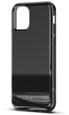 IDEAL OF SWEDEN Durchsichtige Handyhülle mit erhöhten Kanten und Nicht vergilbenden Materialien, fallgetesteter Schutz mit Spiegel Finish, kompatibel mit iPhone 11 und iPhone XR (Black Mirror)
