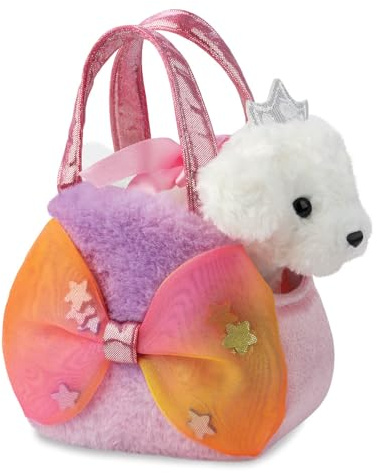 Aurora, 61540, Fancy Pal Big Bow Princess Puppy, Soft Toy, White and Pink
