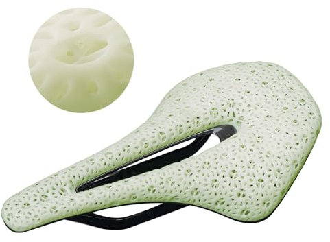 ROCKBROS Road Bike Saddle Bicycle Saddle 3D Print Carbon Bicycle Saddles Ultralight Breathable Shock Absorbing Ergonomic Bicycle Seat for Road Bike MTB BMX Women & Men