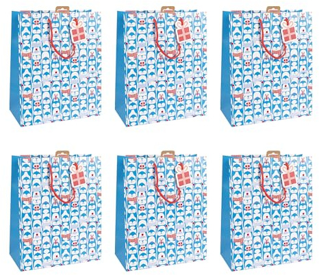 Clairefontaine X-30915-2Cpack 6 Geschenktüten Excellia 26,5x14x33cm Pinguin