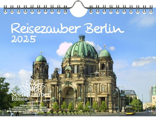 Reisezauber Berlin DIN A5 Wandkalender für 2025 Deutschland Reise Urlaub - Geschenkset Inhalt: 1x Kalender, 1x Weihnachtskarte (insgesamt 2 Teile)