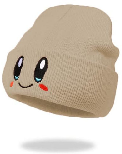 JILANI HANDICRAFT Kid-by Beanie für Erwachsene, Anime-Hut, Zubehör, Kawaii, beige, MEDIUM