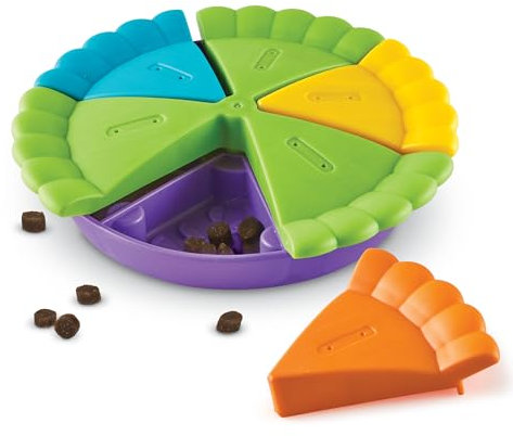 Brightkins Slice-O-Pie Treat Puzzle for Dogs, Interactive Dog Toys for Boredom, Stimulation Brain Game, Slow Feeder Dog Bowl, Dog Presents, Birthday Dog Toy