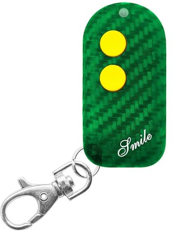 Smile C Rolling code + Codice fisso 433Mhz, Mini telecomando universale apricancello autoapprendente programmabile, 2 pulsanti compatibile con Nice FAac Beninca Bft
