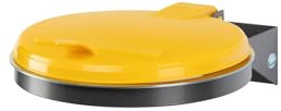 PROREGAL Robuster Abfallsammler für Wertstoffsortierung 1-Fach | Wandhalterung | 120 Liter, BxT 50x51cm | Stahl | Grau-Gelb | Mülleimer Abfalleimer