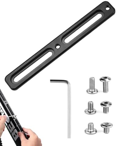 KGDUYC Adaptateur de Porte Bidon, Base de Montage B-RAD Réglable Supports Bouteille de Vélo, de Cage de Position Alternative Porte-Bidon Supports de Montage pour VTT Route VTT,2 Fentes,Noir