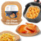HONYAO Airfryer Backpapier 23x23 cm, Dickeres Eckig Papier für Heißluftfritteuse 7,5-10 L Quadrat 100 Stück Luftfritteuse Pergamentpapier Kompatibel mit Russell Hobbs, Cecotec, Princess XXL Air Fryer