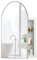 KEEPREAPER Spiegelschrank Bogen eingelassen, Badezimmerschrank mit Spiegel Arched, Badschrank hängend mit 3 Glas Einlegeböden für Badezimmer modern,50x12x76cm, (Silbrig)