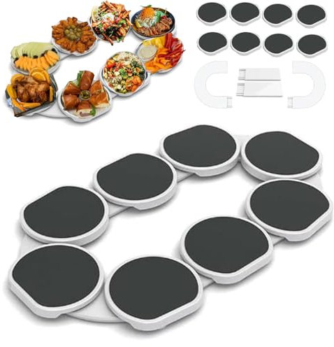Lazy Susan Turntable for Dining Table,Large Desktop Expandable Lazy Susan Turntable,Rotating Food Serving Turntable 360° Rotation Revolution Server Tray for Dinner Dish Table Centre,Party,Kitchen