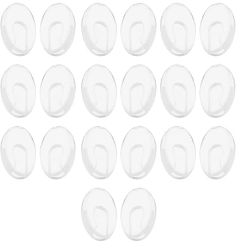 ECSiNG 10 Paar Einsatz Nasenpads Brille Nasenpads Ersatzteil Silikon Brillen Nasenpads Kompatibel mit Silhouette Randlose Brille Eyewear
