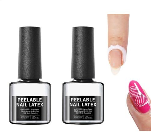2 Stück Liquid Nail Latex Für Nägel Peel Off Liquid Tape Nagellack Korrektor Hautschutz Fingerschutz Für Nail Latexband Für Nägel Kunst Peel Off Nagelhaut Nagellack Schutz Hautbarriere