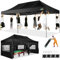 COBIZI Pavillon 3x6m Faltpavillon 3x6m Wasserdicht Stabil, Pop up Pavillon Faltbar, Partyzelt 3x6 Wasserdicht Stabil Gartenpavillon, Pavillion Klappbar UV-Schutz mit 6 Seitenwänden, Schwarz
