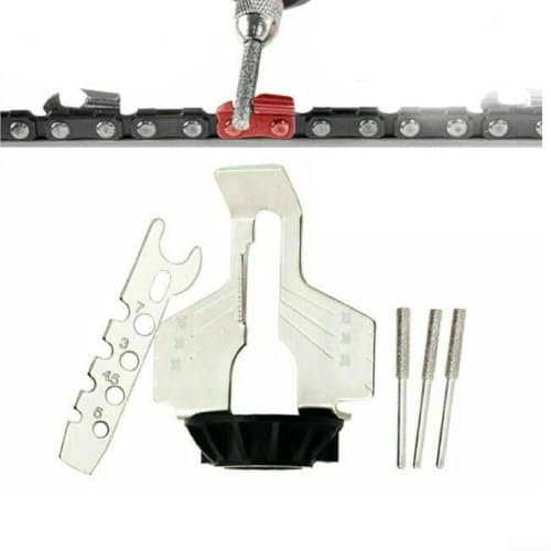 Jotekonoby Chainsaw Sharpening Attachment Kit, Drill Sharpener Drill Bit Sharpener Chainsaw Sharpener Chainsaw Drill Attachment Chainsaw Chain Sharpener Guide