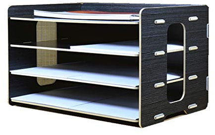 Multifunctional Wooden Storage Basket for A3 FilesOffice Supplies nizer File Box and Rack Desk Storage Solution (44cm x 31cm x 27.2cm) Efficient File Management