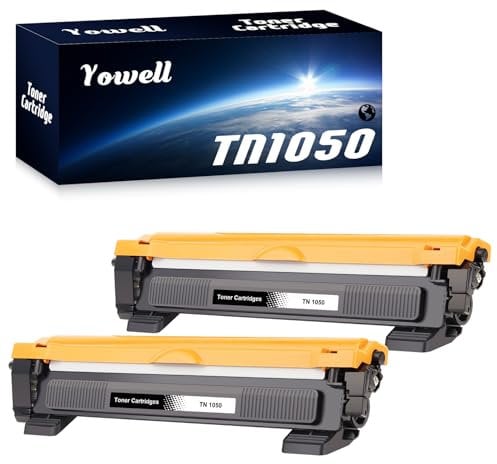 Yowell 2X TN1050 Toner Kompatibel für Brother TN1050 TN-1050 für DCP-1610W DCP-1612W DCP-1510 DCP-1512 MFC-1810 MFC-1910W HL-1110 HL-1112 HL-1210W HL-1212W
