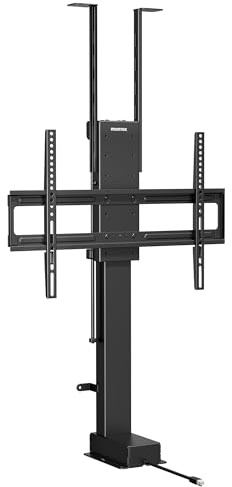 monTEK Sollevatore motorizzato per TV da 37 a 65 pollici, meccanismo di sollevamento TV verticale e soffitto con telecomando RF, Smart Phone e controllo vocale tramite WiFi, fino a 60 kg, carico