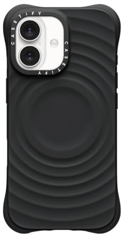 CASETiFY Ripple iPhone 17 Hülle [Premium Soft-Touch Silikon/MagSafe-kompatibel/Schutz vor Stürzen aus 2 m] - Schwarz