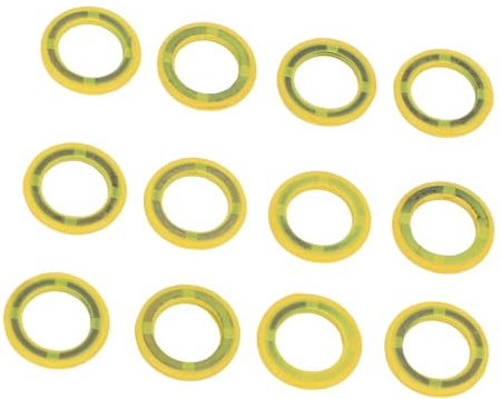 Tbest Getriebegehäuse-Ablassstopfen-Dichtungsscheibe, Hochtemperaturbeständiger Gummi-Metall-Ersatz für Mercruiser-Antriebe, 12 Stück, OEM 8M0007119 6 888593