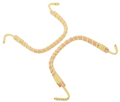 TOPPERFUN 2pcs Bamboo Purse Handles Tea Kettle Teapot Grip Replacements U Shape Kettle Handle Japanese Teapot Removable for Pot Tea Pot Whistling Beige