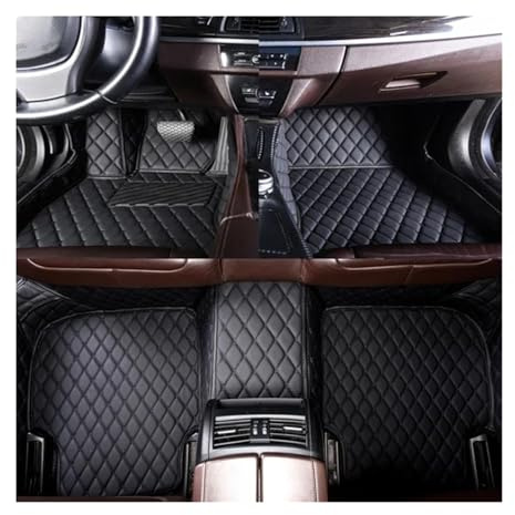Auto Fussmatten Set Für VW Für Sharan 7N 2012-2019 Fußmatten Allwetter Vorne Hinten Kofferraummatte Cargo-Liner(Schwarz)