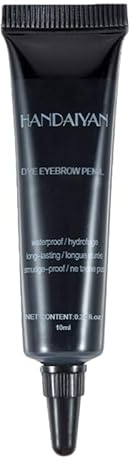 Schwarze Augenbrauen-Pomade mit Pinsel - Wasserfestes Gel für dichte, natürliche & langanhaltende Brauen