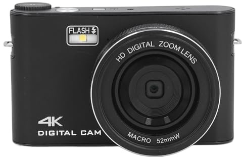 4K, 18X Zoom Auto Focus with 3 Inch LCD Touchscreen, 64MP Video Camcorder for Live Streaming Webcasting(Black)