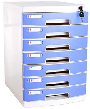Aktenschränke Dokumentenablage, Desktop-Erweiterungsschublade abschließbarer Büroorganisator (Kunststoff), 29,5 * 39,4 * 43CM (Color : B)