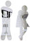 Crossed Legs Funny Bathroom Toilet Restroom Door Accessories Symbol Sign Mirror Set for Home Office and Work,Fashion Removable Cute Man Woman Washroom WC Sticker Silver Durable and Practical