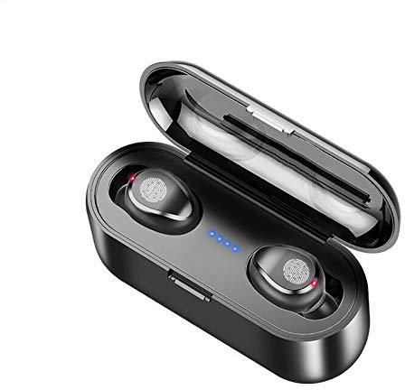 OIUYT Stereo Bluetooth 5.0 Auricolare 8D Cuffie Senza Fili Impermeabile di Sport Vivavoce Auricolari Cuffie con 2000 mAh Banca di Potere (Color : Electric Display)