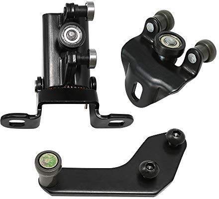 Hoypeyfiy Juego de guía de rodillo para puerta corredera izquierda, juego de 3 piezas para Transit MK6 MK7 izquierdo 1667675 (superior + medio + inferior)