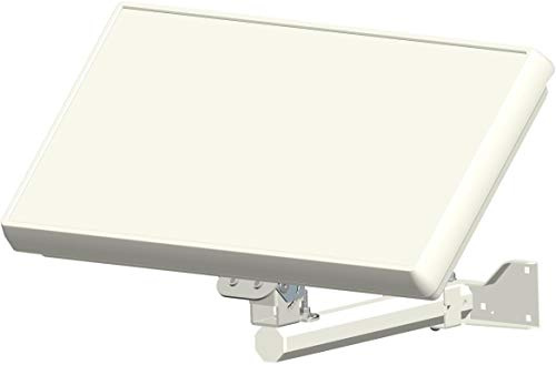 Selfsat H22D2+ - Antenna piatta satellitare a 2 ingressi TV + passacavo professionale per finestra + cavo Full HD 4K