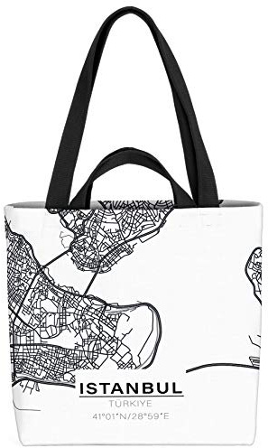 VOID Istanbul Karte Tasche 33x33x14cm,15l Einkaufs-Beutel Shopper Einkaufs-Tasche Bag