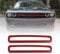 CKPEOR ABS Grille Insert Grill-Abdeckung Dekoration Kit Externe Zubehör Kompatibel mit 2015-2019 Dodge Challenger,Rot