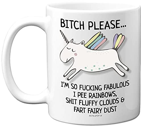 Bitch Please I'm So Fabulous Unicorn Mug, 11oz Ceramic Dishwasher Safe Mugs, Funny Gifts for Women, Birthday Present, Tea Sets for Adults, Unicorn Gifts, Christmas, Your Best Friend.