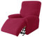 JHLD Housse De Fauteuil Relax Extensible, Housse Fauteuil Relax Jacquard 4 Pièces Fauteuil Relax Housse Antidérapant Housse De Chaise Inclinable Amovible Lavable pour Salon-Vin Rouge-1 Place